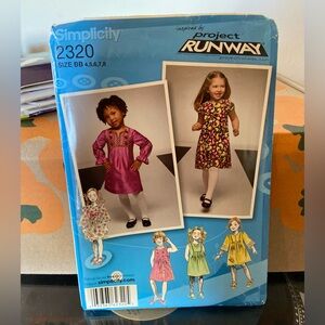 Simplicity Project Runway Sewing Pattern - Pattern 2320 - Sizes 4T-8T